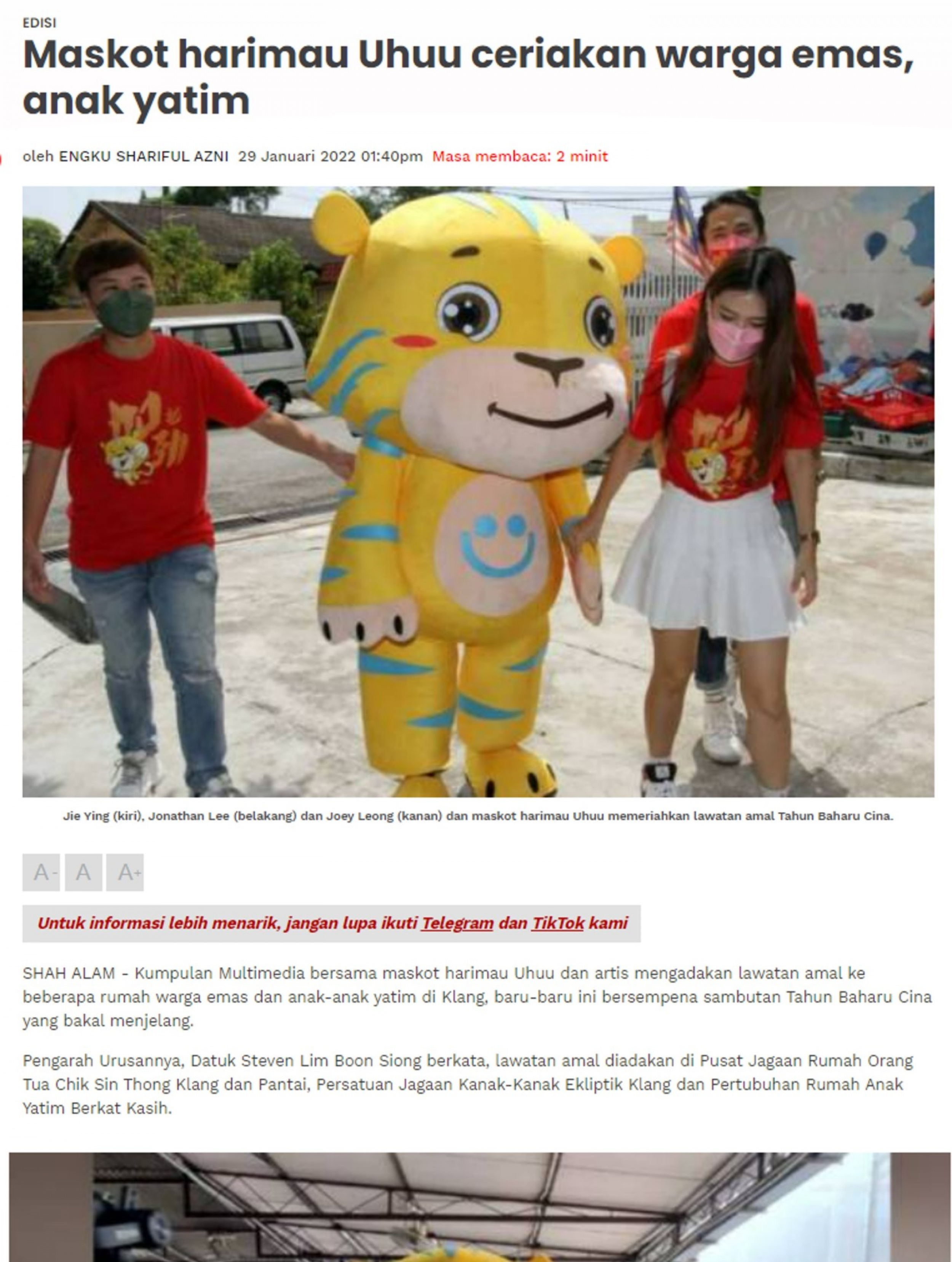 Multimedia Visit to Underprivileged Home during CNY 2022
